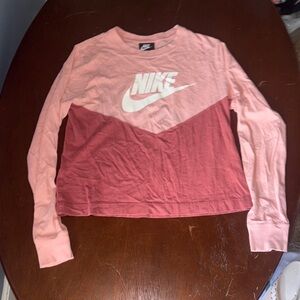 Women’s Nike Two-Tone Pink Long Sleeve Shirt